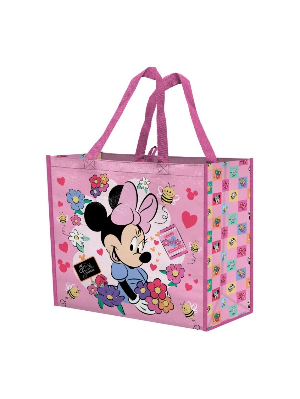 Disney Pink Minnie Mouse Floral Tote Bag